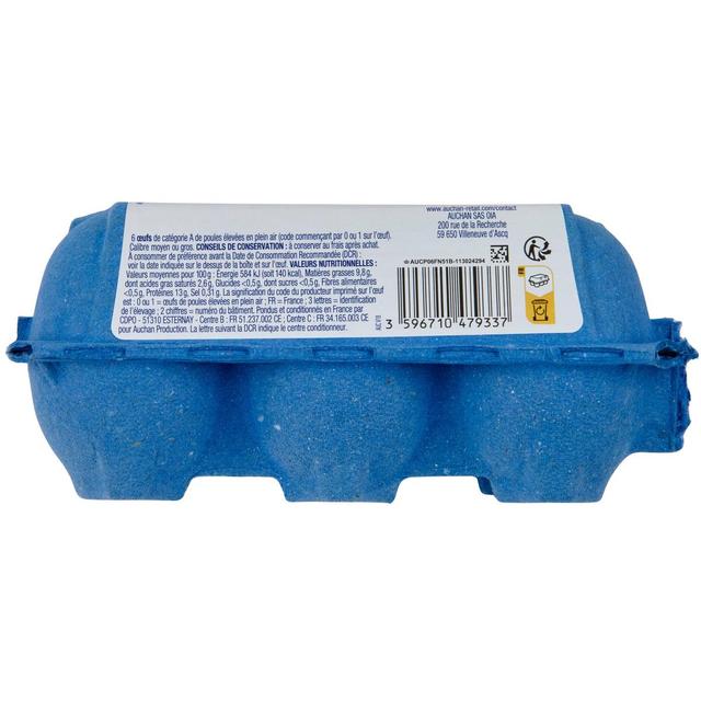 3596710524976 - Auchan - Oeufs de poules élevées en plein air