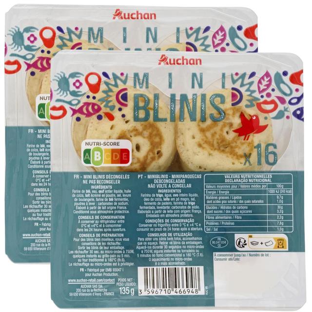 2050000409851 - Auchan - Mini Blinis Fins et Moelleux