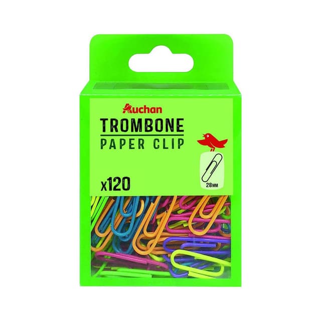 3245676611052 - Auchan - Boîte de trombones colorés