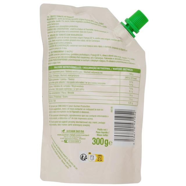 3596710431052 - Auchan - Sauce tomate basilic sachet refermable
