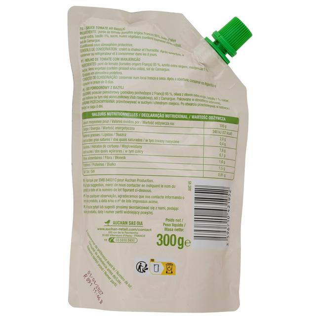 3596710431052 - Auchan - Sauce tomate basilic sachet refermable
