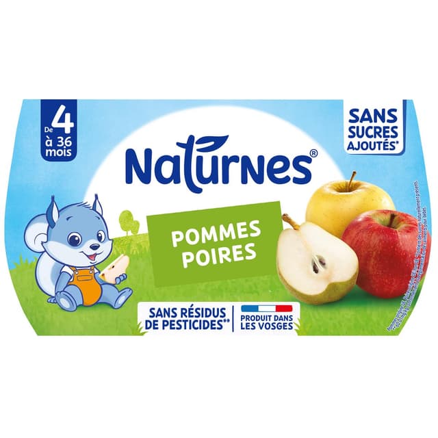 7613031552252 - Naturnes® - Pomme poire Bol Bébé Dès 4 mois