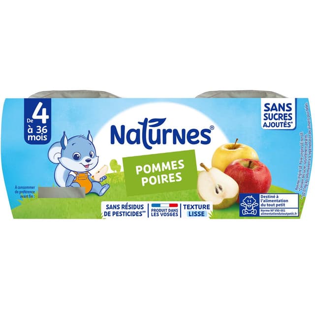 7613031552252 - Naturnes® - Pomme poire Bol Bébé Dès 4 mois