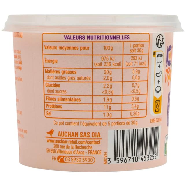 3596710453252 - Auchan - Rillettes au crabe