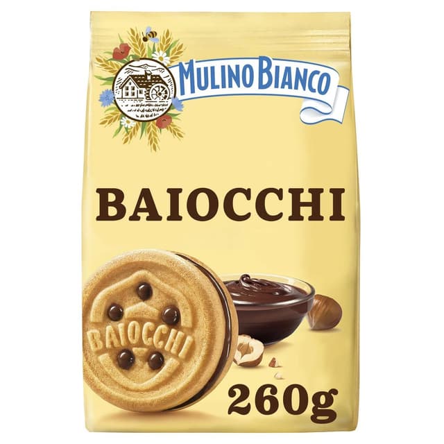 8076809573252 - Mulino Bianco - Biscuits Baiocchi fourrés à la Crème aux Noisettes et au Cacao