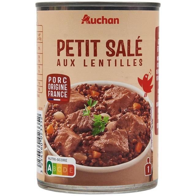 3254560023352 - Auchan - Petit salé aux lentilles