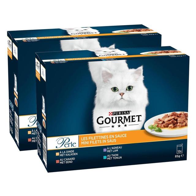 2050000394652 - Purina - Gourmet Perle - Sachets en Sauce Filettines Dinde, Agneau, Canard, Thon pour chat
