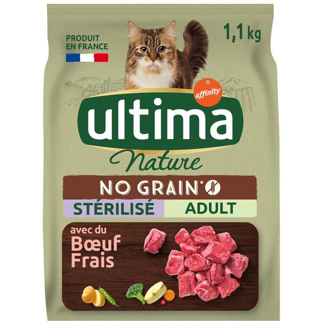 8410650238852 - Affinity - Ultima Nature - Croquettes Boeuf Sans Céréales pour Chat Adulte Stérilisé