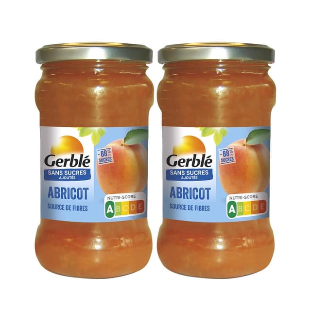 3175681854475 - Gerblé Sans Sucres Ajoutés - Abricot à tartiner -88% de sucres en moins