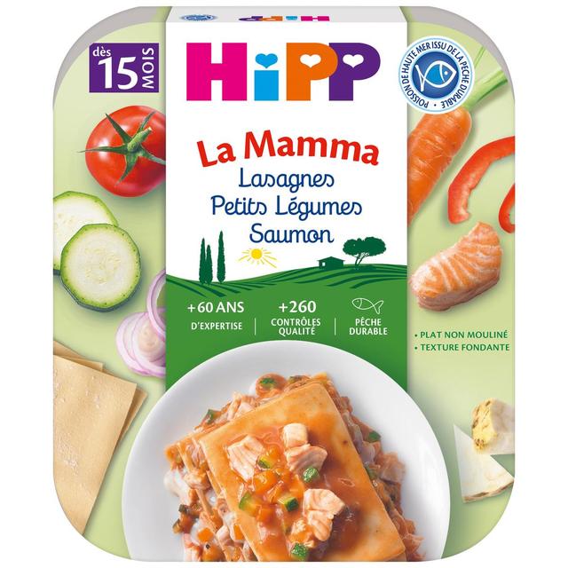 4062300320253 - Hipp - La Mamma - Lasagnes Petits Légumes Saumon Bio Assiette Bébé Dès 15 mois