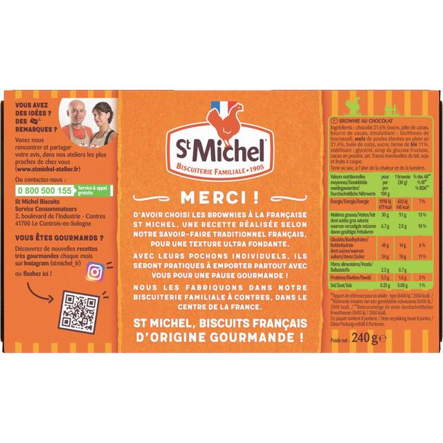 3178530411553 - St Michel - Mini brownie chocolat x8