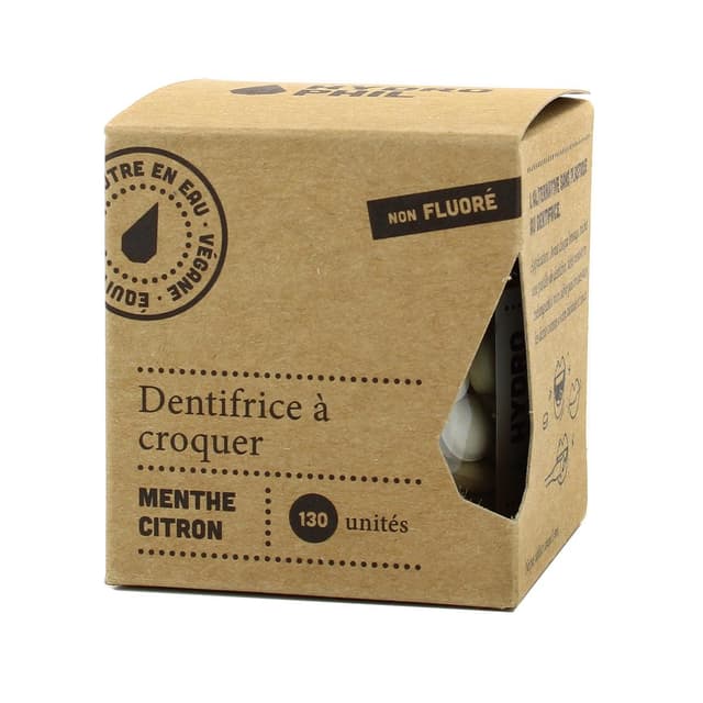 4260397792353 - Hydrophil - Dentifrice à croquer menthe citron