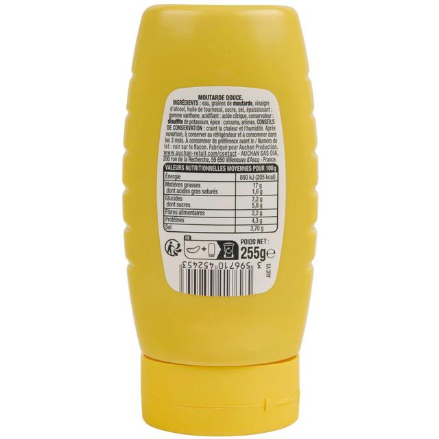 3596710452453 - Auchan - Moutarde douce en flacon souple