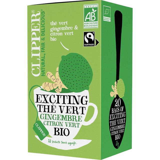 5021991942853 - Clipper - Thé Vert Gingembre Citron Vert Bio - 20 sachets
