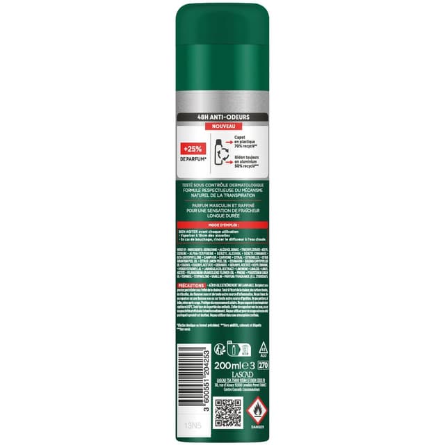 3600551204253 - Narta Homme - Déodorant Homme Efficacité 48H