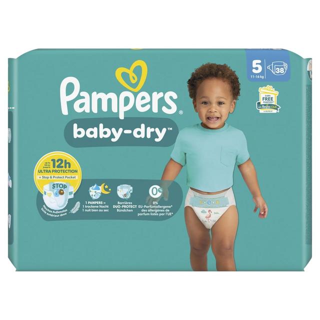 8700216904353 - Pampers Babydry Geant - Couches Bébés Baby-Dry 11-16kg T5