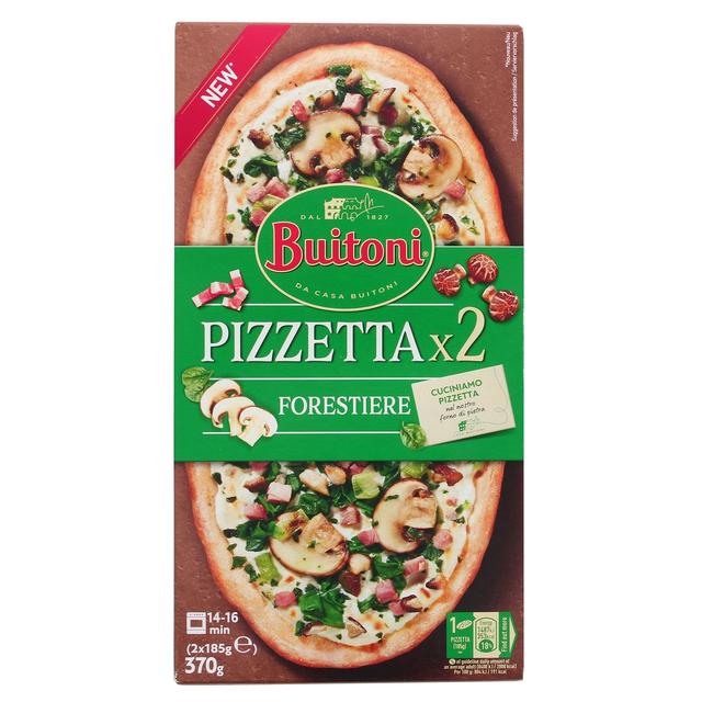 7613037044553 - Buitoni Pizzetta - 2 Mini Pizzas Forestière- Pizzetta Champignons, Lardons et Epinards 2x185g