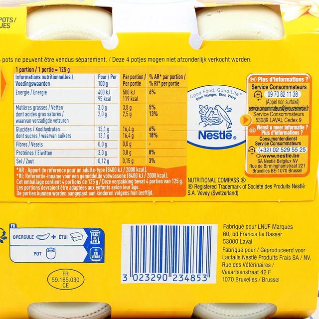 3023290234853 - La laitière - Yaourt à la Vanille