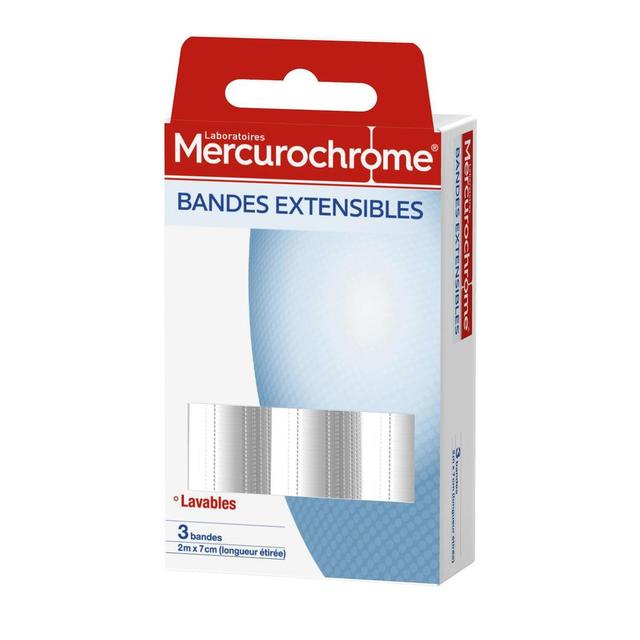 3160920504853 - Mercurochrome - Bandes extensibles 2m x 7 cm