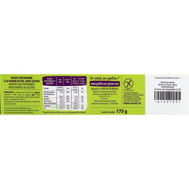 3175681104853 - Gerblé Sans Gluten - 12 Palets au Beurre sans Gluten