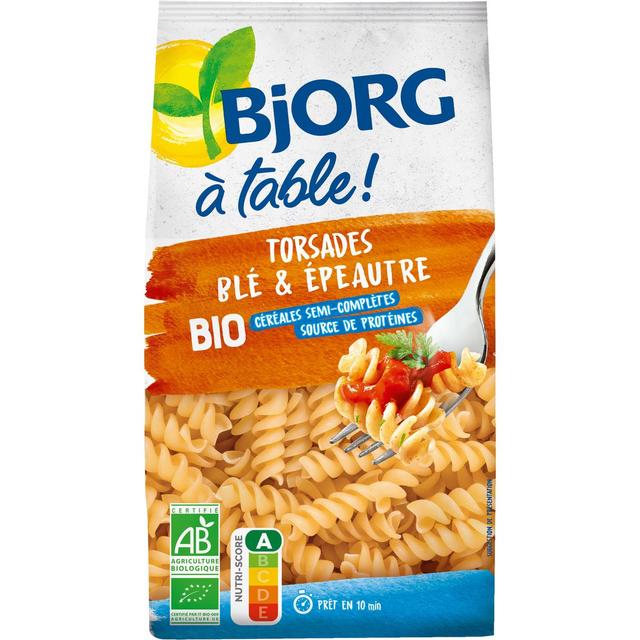 3229820786353 - Bjorg - Pâtes Torsades Blé et épeautre Semi-complètes Bio