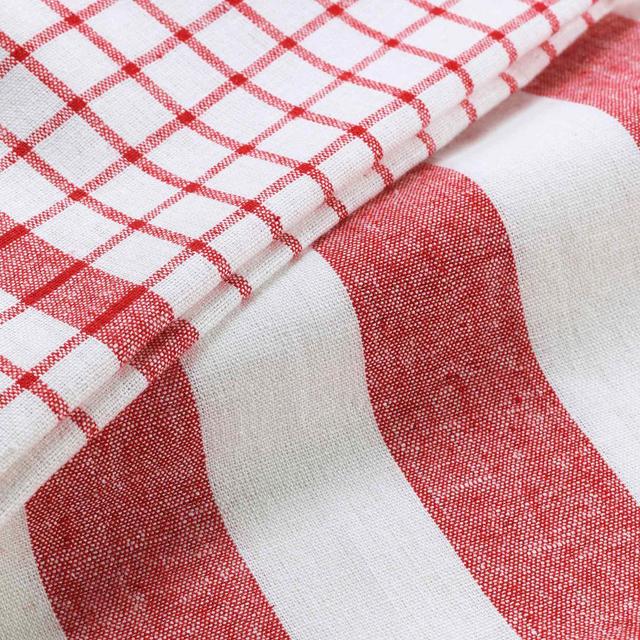 3574387306453 - Douceur D Interieur - 3 Torchons tissés UTILO ROUGE