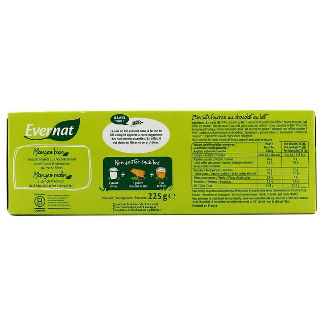 3396413707153 - Evernat - Goûters chocolat au lait bio