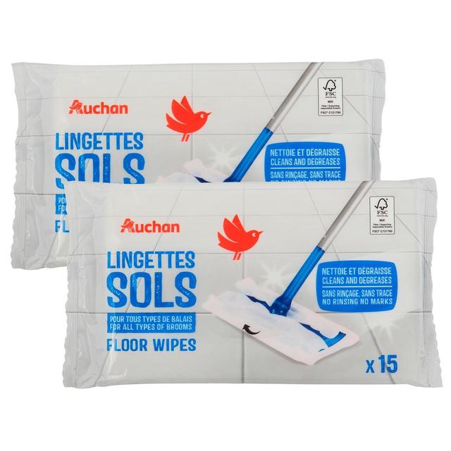 2050000407253 - Auchan - Lingettes nettoyantes sols
