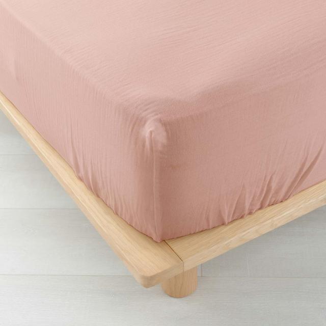 3574386448253 - Douceur D Interieur - Drap housse gaz rose 2 personnes