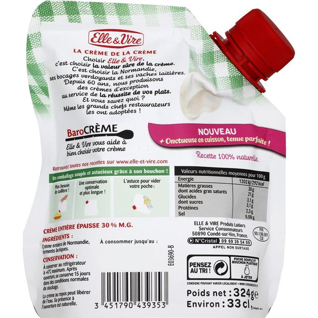 3451790439353 - Elle&Vire - Crème Fraiche 30% Mg Epaisse