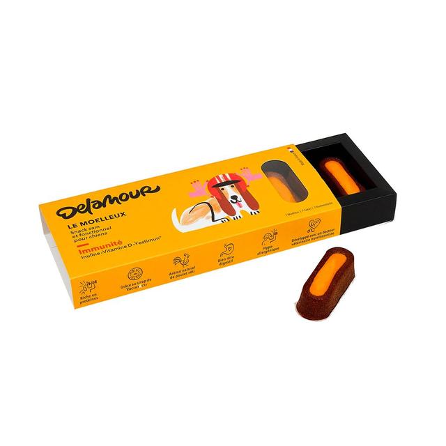 3760407550054 - Delamour - Friandise Pâtisserie Moelleux Immunité - Récompense pour chien