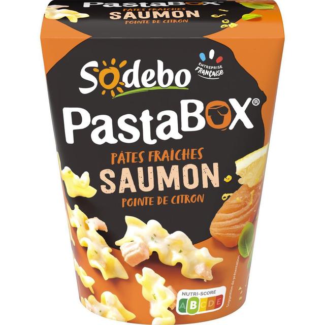 3242272270454 - Sodebo - Pasta Box Fusilli au Saumon Pointe de Citron