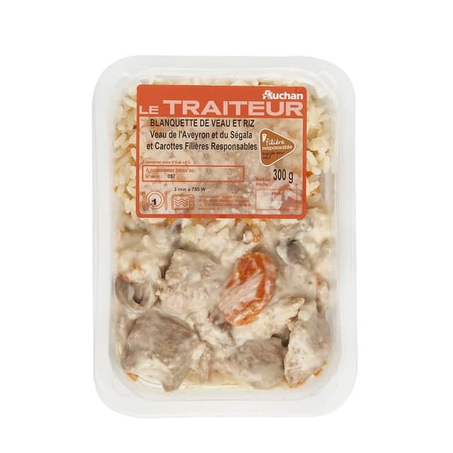 3254566511754 - Auchan Le Traiteur - Blanquette de Veau et Riz