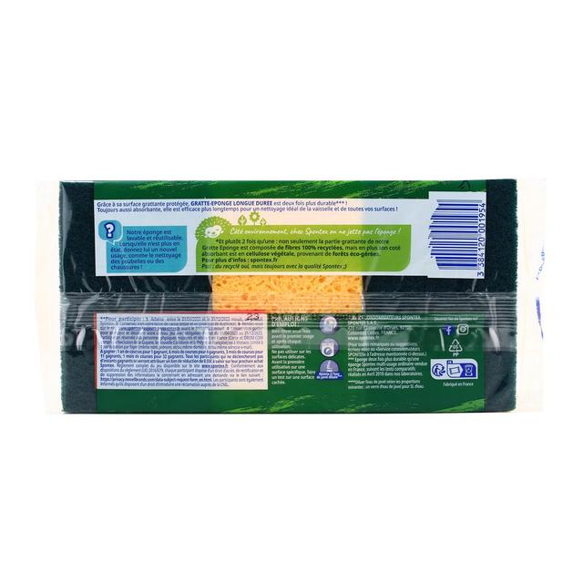 3384120001954 - Spontex - Éponges gratte longue durée