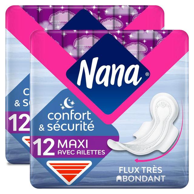 2050000342554 - Nana - Serviettes hygiéniques maxi goodnight