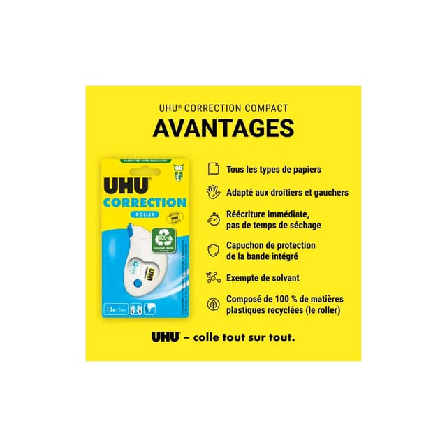 4026700503654 - Uhu - Ruban correcteur compact 10 m x 5 mm