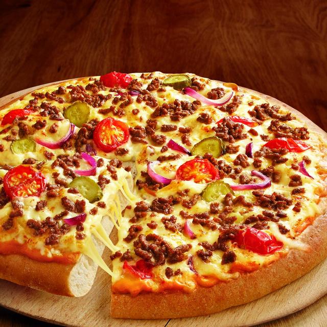 3248830724254 - Marie - Pizza l'Américaine boeuf cheddar cornichons