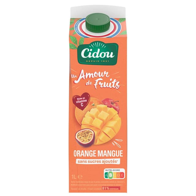 3760225494554 - Cidou - Nectar orange mangue sans sucres ajoutés