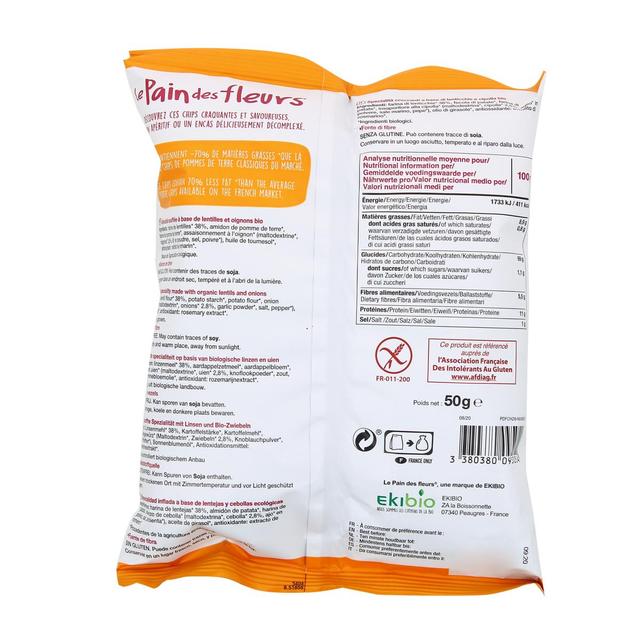 3380380095054 - Le pain des fleurs - Chips lentilles oignon bio