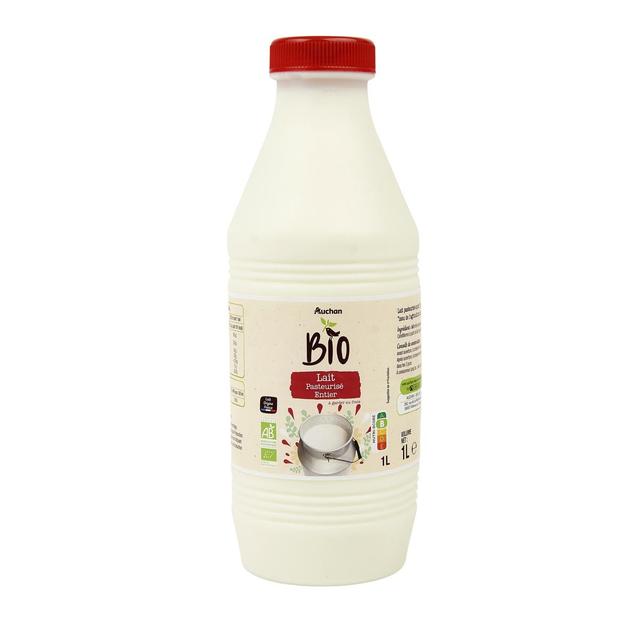3596710526154 - Auchan - Lait entier pasteurisé bio