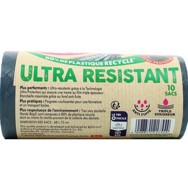 4008871217554 - Handy Bag - Sacs poubelle 50L avec poignées coulissantes - Ultra Résistant