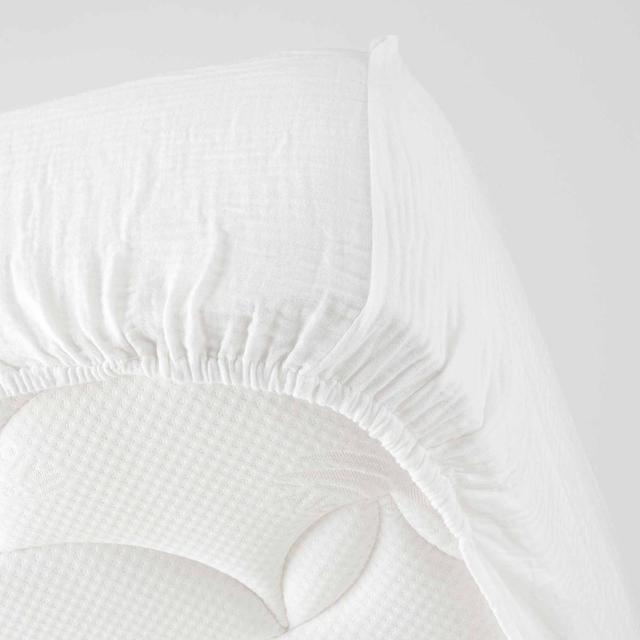 3574386448154 - Douceur D Interieur - Drap housse gaz blanc 2 personnes