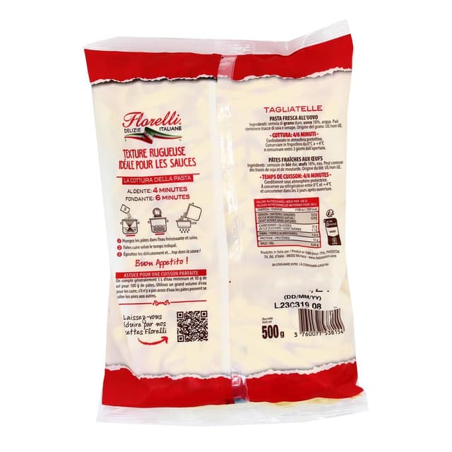 3760077538154 - Florelli Fresco - Tagliatelles Fraîches aux oeufs
