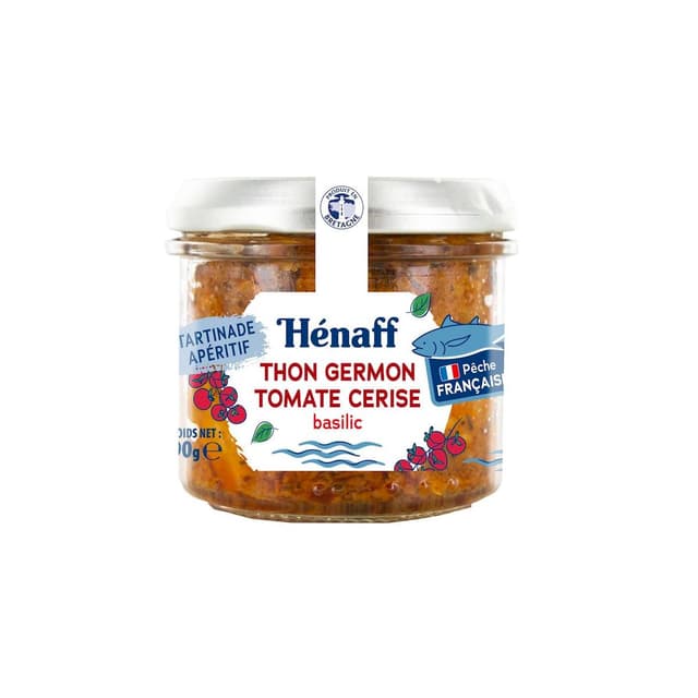 3537580708554 - Henaff - Tartinade de thon germon et tomate cerise basilic en bocal