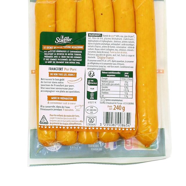 3235080008654 - Stoeffler - Saucisses de Francfort