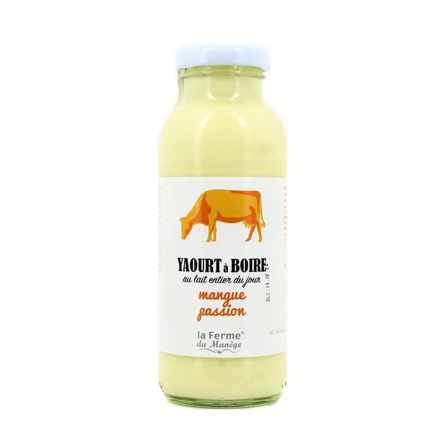 3384070000755 - La Ferme du manège - Yaourt à Boire Fermier Mangue Passion