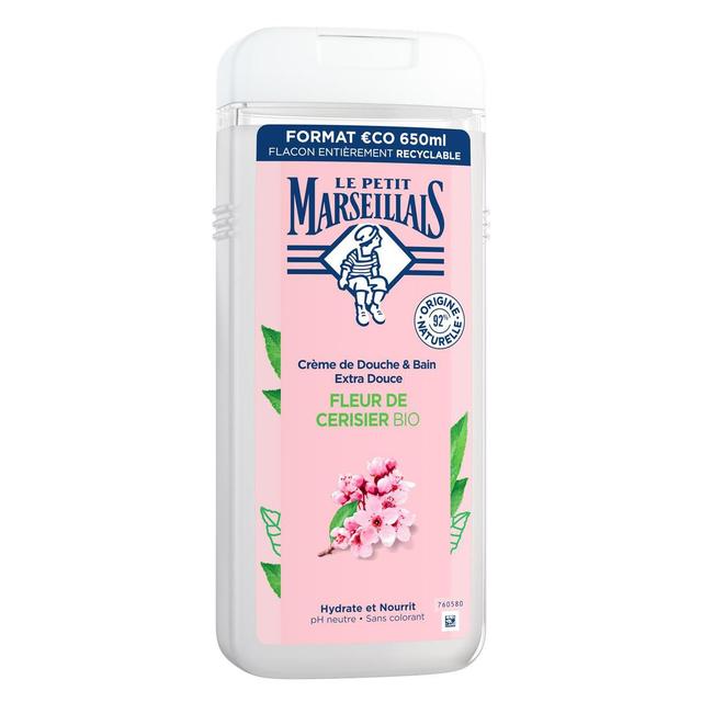 3574661700755 - Le Petit Marseillais - Crème de douche & bain Extra Douce Fleur de Cerisier BIO
