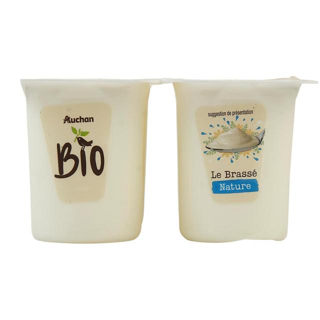 3596710481255 - Auchan BIO - Yaourt au lait entier brassé nature bio