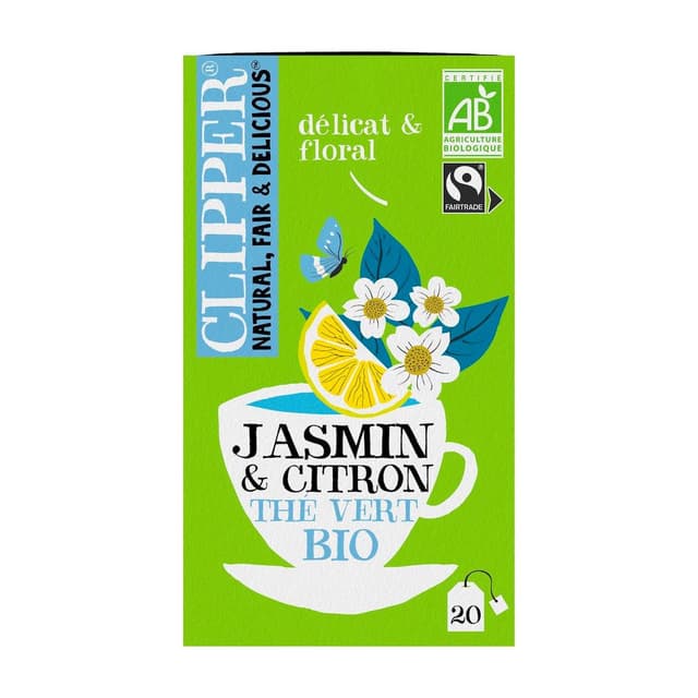 5021991941955 - Clipper - Thé Vert Jasmin Citron Bio