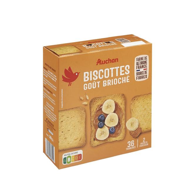 3596710383955 - Auchan - Biscottes saveur briochée